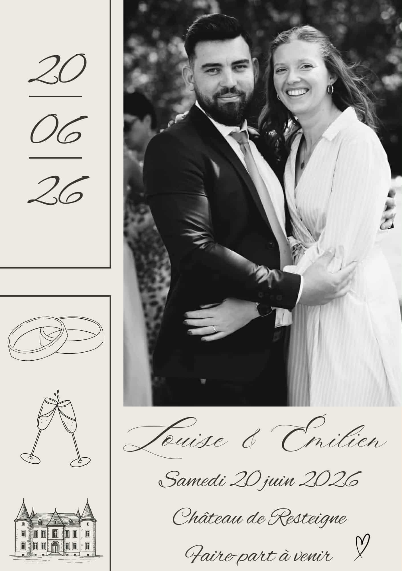 Faire-part Louise & Emilien